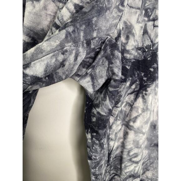 Royalty Collection Blue Tie Dye Linen Blend Raw Hem Pants Women's Plus Size 3X - Picture 6 of 11